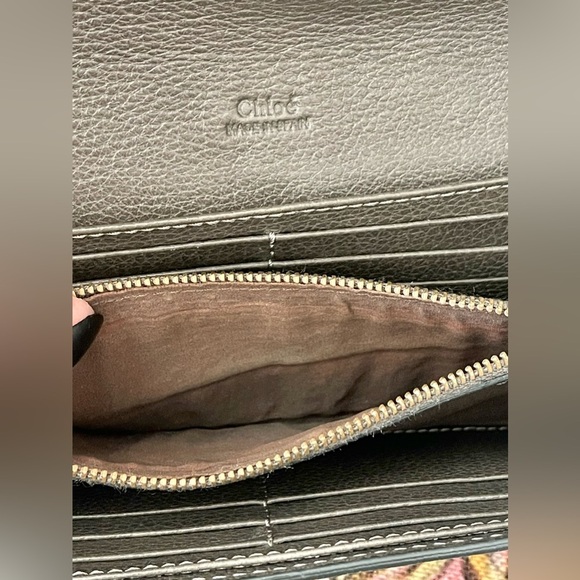 COA⭐️CHLOÉ Paraty Pebbled Leather Long Wallet💥EUC💥💯Authentic - Picture 9 of 9